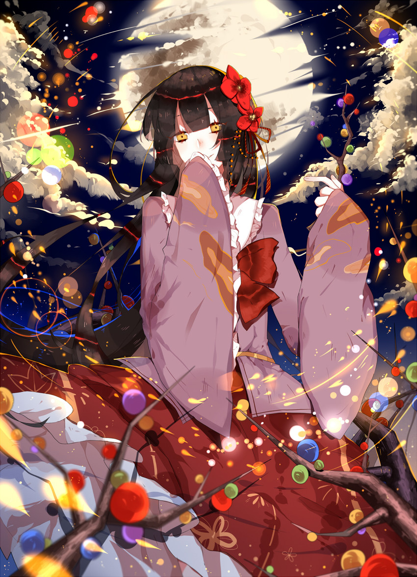 houraisan kaguya (touhou and 1 more) drawn by transparent_(randomhs)