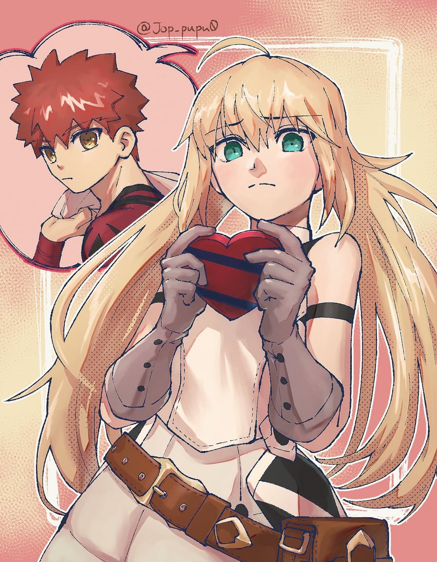 artoria pendragon, emiya shirou, artoria caster, and senji muramasa (fate and 1 more) drawn by jop_pupu0