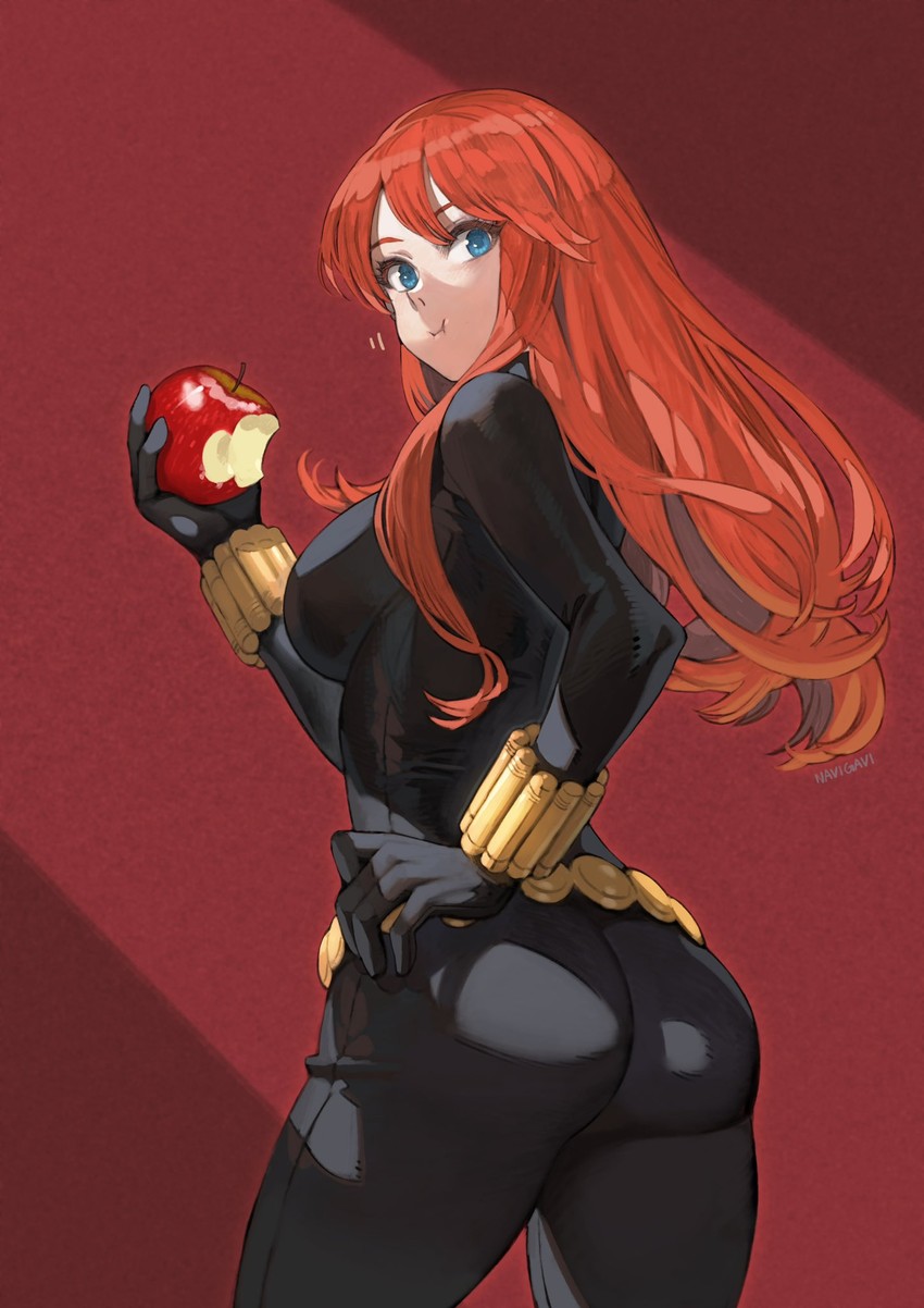 black widow and natasha romanoff (marvel and 1 more) drawn by jun_(navigavi)