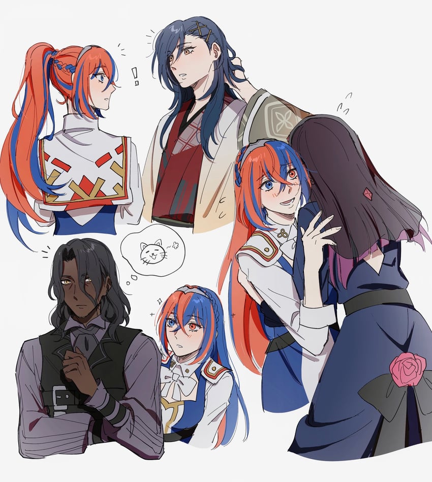 ivy, female alear, kagetsu, and zelkov (fire emblem and 1 more) drawn by seirorath