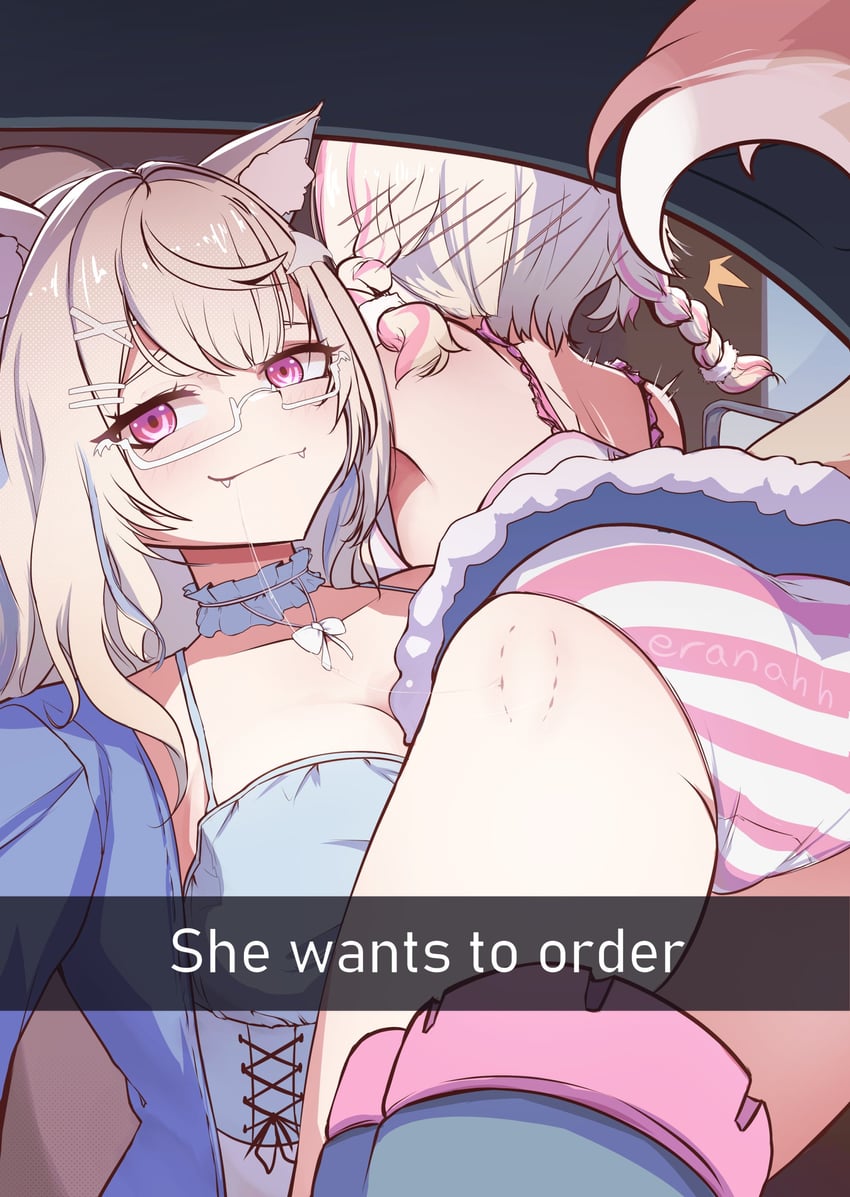 fuwawa abyssgard and mococo abyssgard (hololive and 1 more) drawn by eranahh