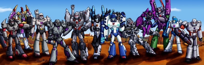 megatron (transformers and 13 more) drawn by soundbluster