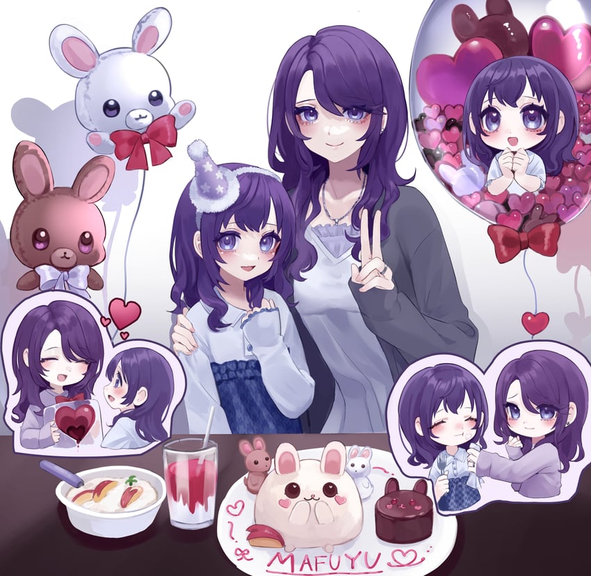 asahina mafuyu and asahina mafuyu's mother (project sekai) drawn by jishou_210