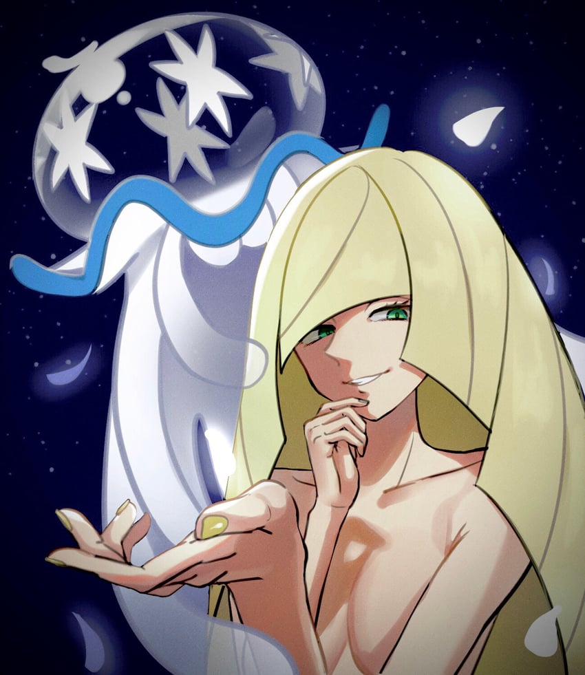 lusamine and nihilego (pokemon and 1 more) drawn by echizen_(n_fns17)