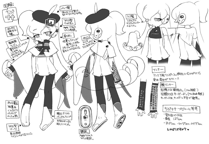 macne nana petit (apple inc. and 2 more) drawn by akatsuki_gomoku