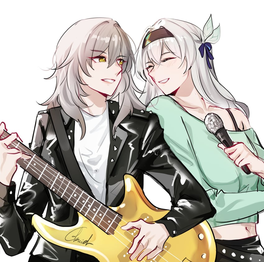 trailblazer, firefly, and stelle (honkai and 1 more) drawn by glaciel