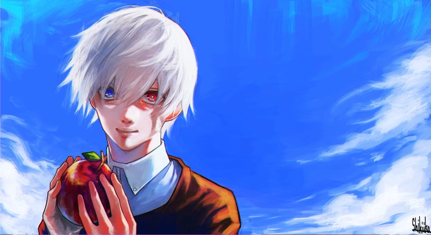 kaneki ken (tokyo ghoul and 1 more) drawn by tokishima_sikuka