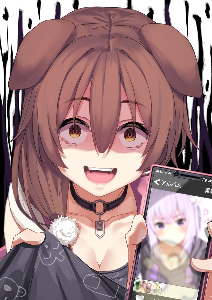 nekomata okayu and inugami korone (hololive) drawn by starkamisan