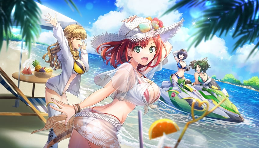 sakimiya iruka, tojou michiru, ayato utae, and harunami anri (dolphin wave) drawn by ootomo_takuji