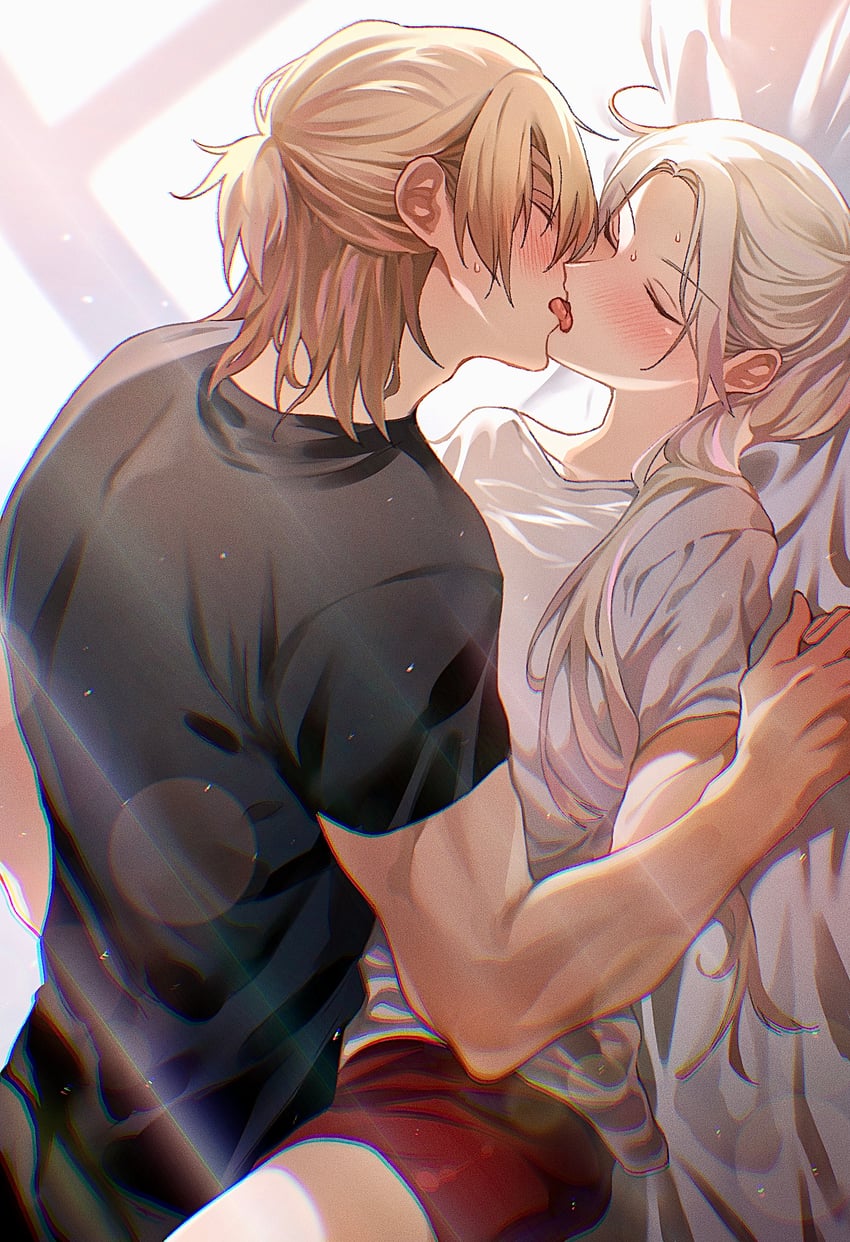 edelgard von hresvelg and dimitri alexandre blaiddyd (fire emblem and 2 more) drawn by soma_otakuu