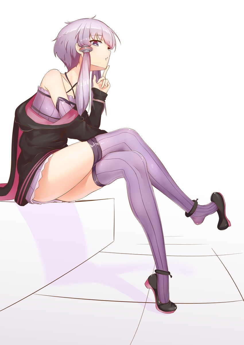 yuzuki yukari (vocaloid and 1 more) drawn by nicchi