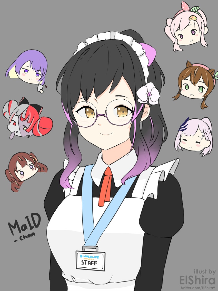 kureiji ollie, moona hoshinova, pavolia reine, ayunda risu, anya melfissa, and 2 more (hololive and 1 more) drawn by erushira