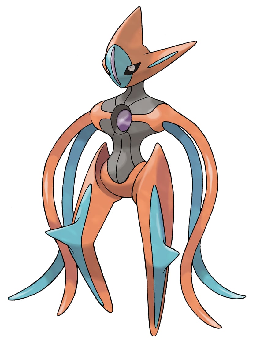 deoxys (pokemon and 1 more) drawn by sugimori_ken