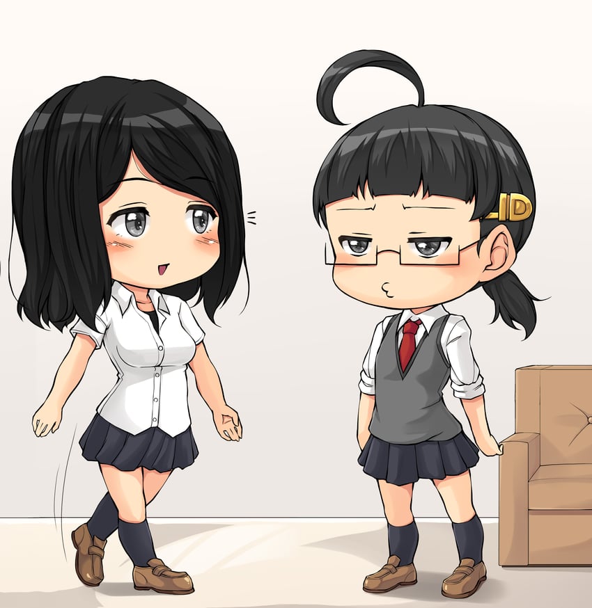 ido romeko and marumi (junk gaming maiden) drawn by kitsunerider