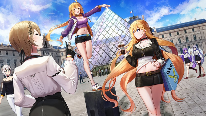 rita rossweisse, durandal, sirin, cecilia schariac, susannah manatt, and 2 more (honkai and 1 more) drawn by aircell