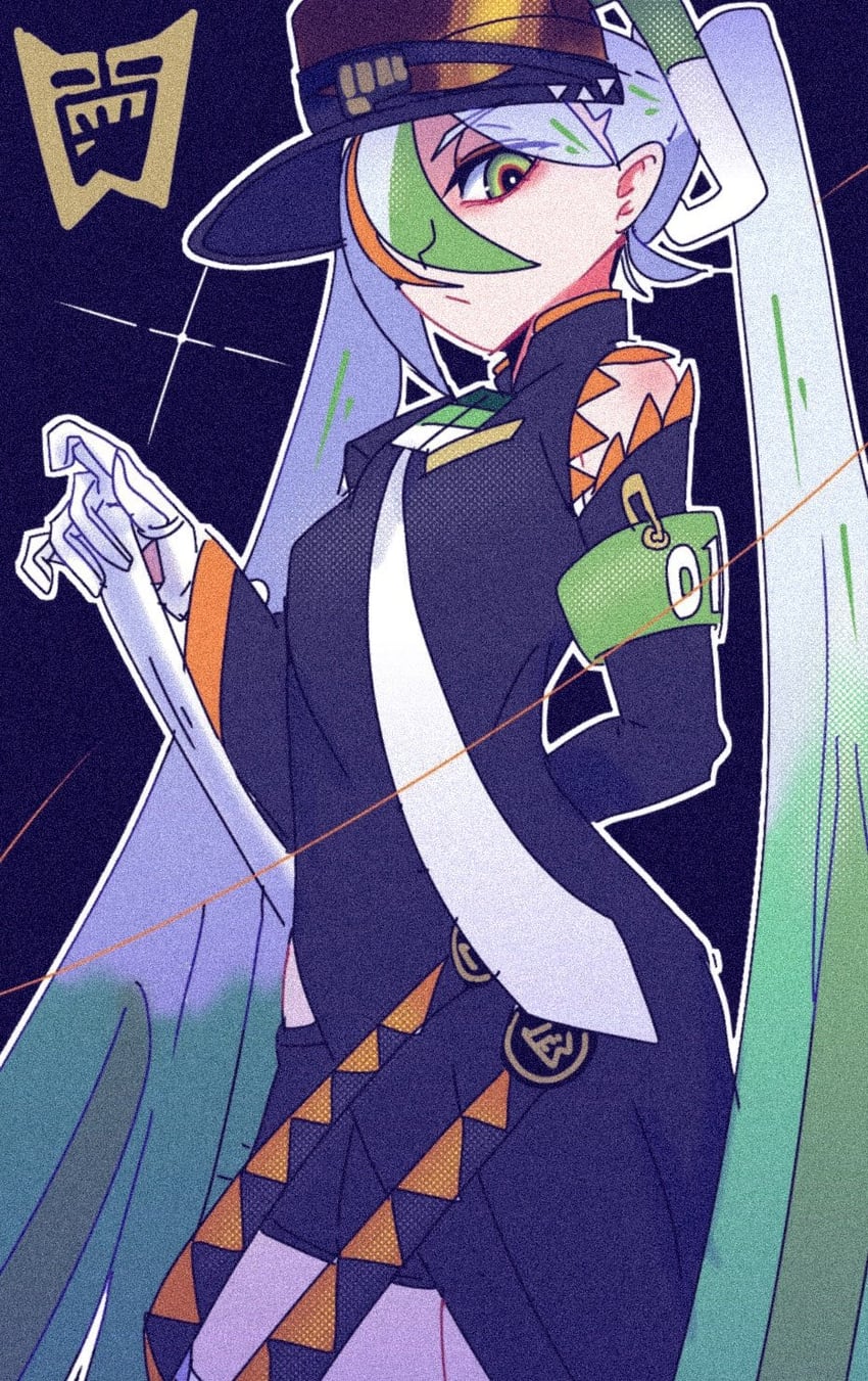 hatsune miku and fighting miku (pokemon and 2 more) drawn by hatibei3788