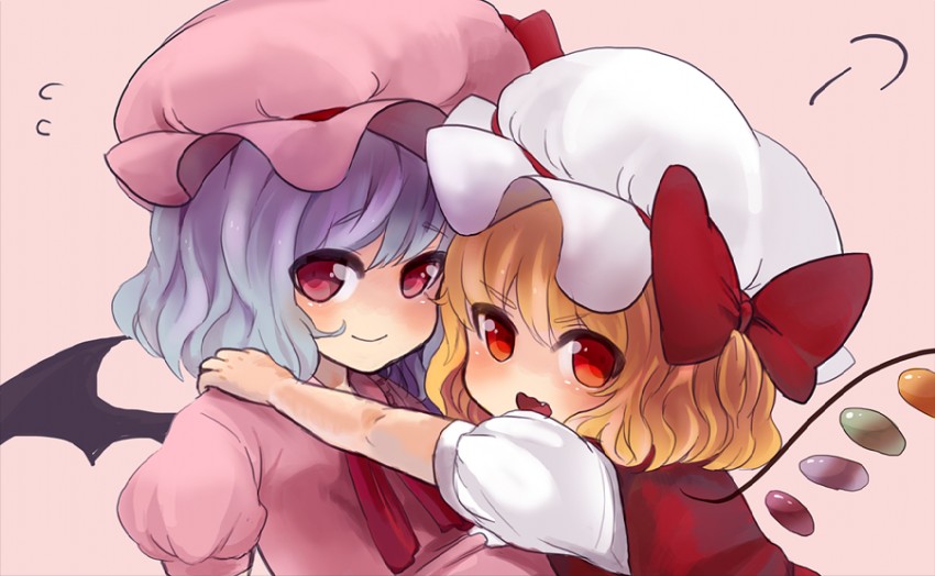 remilia scarlet and flandre scarlet (touhou) drawn by amachi_osamu