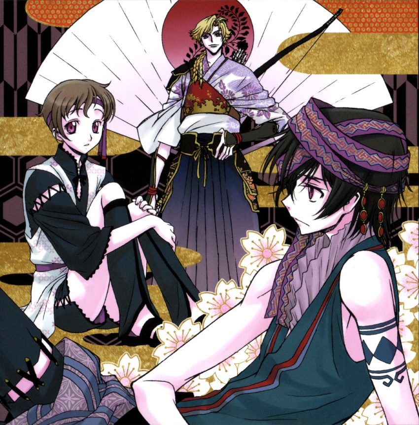 lelouch vi britannia, rolo lamperouge, and gino weinberg (code geass) drawn by kimura_takahiro and ookouchi_ricca