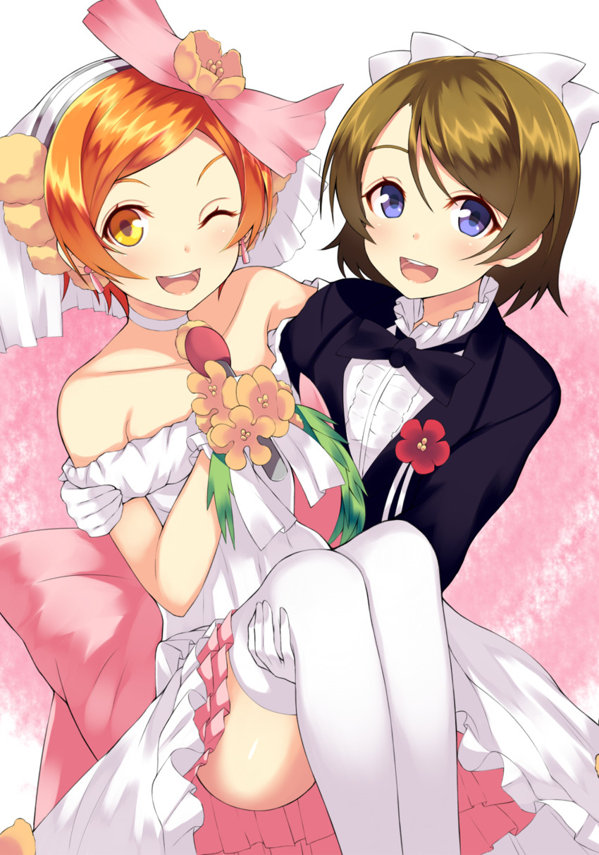 hoshizora rin and koizumi hanayo (love live! and 1 more) drawn by ponkotsu_(ayarosu)