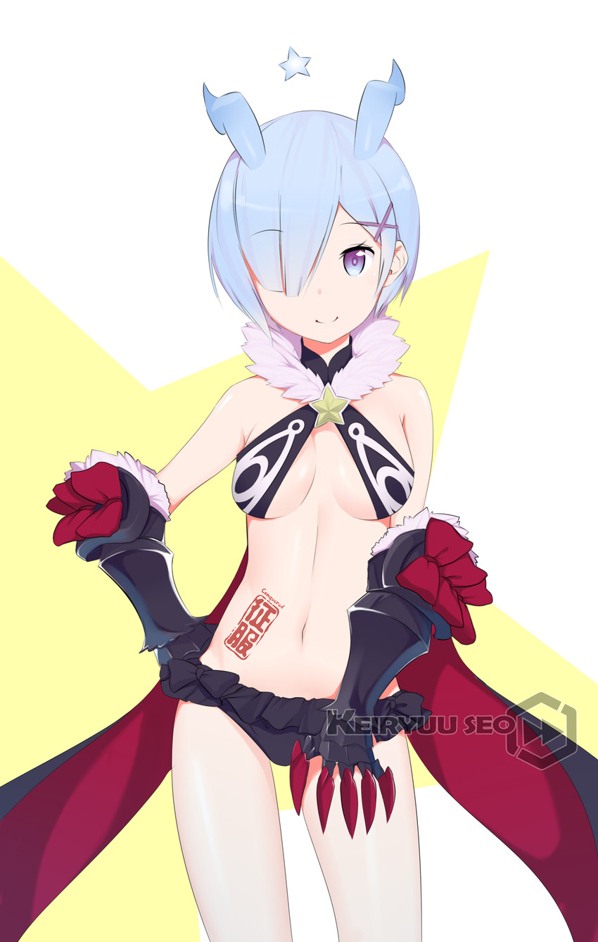 rem and venera-sama (re:zero kara hajimeru isekai seikatsu and 1 more) drawn by keiryuu_seo