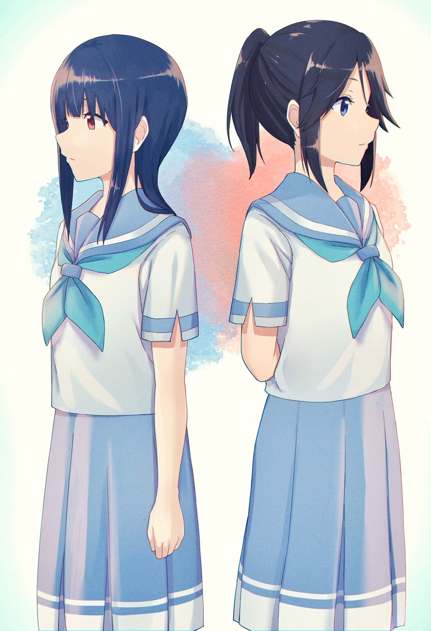 yoroizuka mizore and kasaki nozomi (hibike! euphonium and 1 more) drawn by matarasu_(aaaaaaaaj)