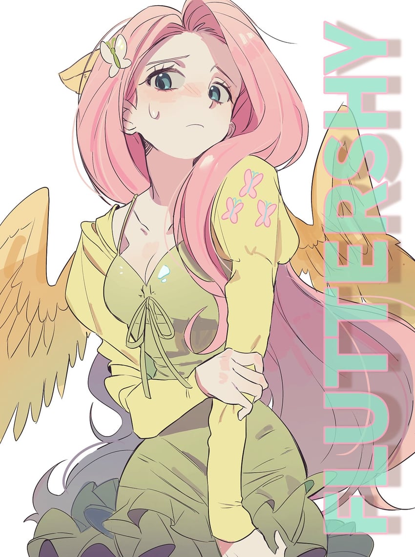 fluttershy (my little pony and 1 more) drawn by memoji_7672