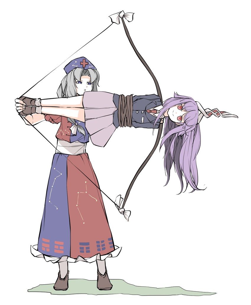 reisen udongein inaba and yagokoro eirin (touhou) drawn by peroponesosu.