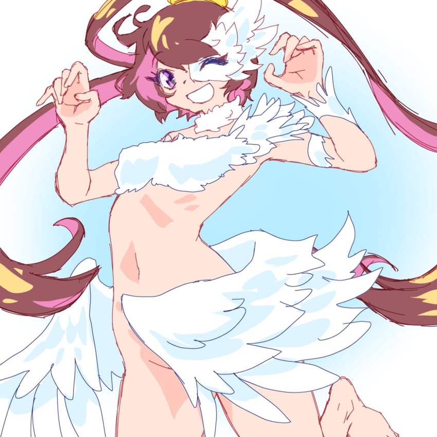 amano nene and luminamon (digimon and 1 more) drawn by gerusyu