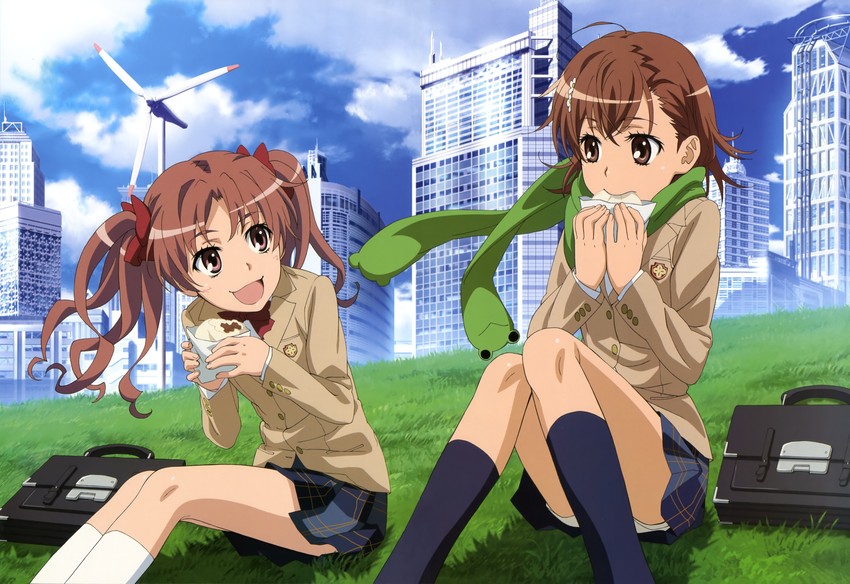 misaka mikoto and shirai kuroko (toaru majutsu no index and 2 more) drawn by shibata_chisa