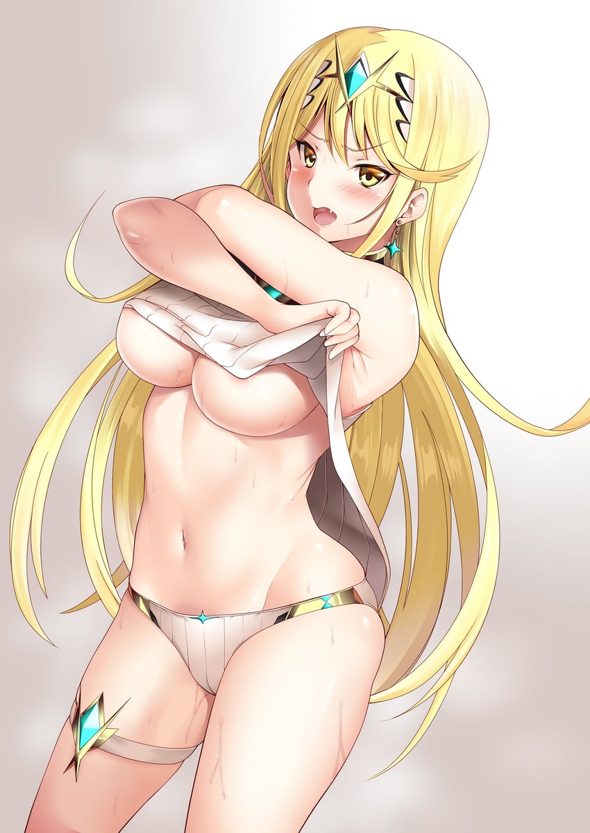 mythra (xenoblade chronicles and 1 more) drawn by daive