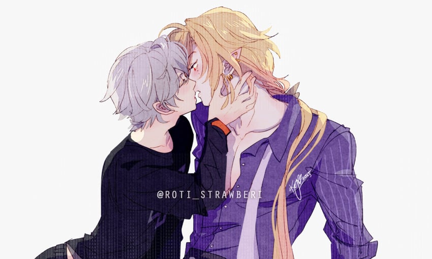 wise and hugo vlad (zenless zone zero) drawn by roti_strawberi