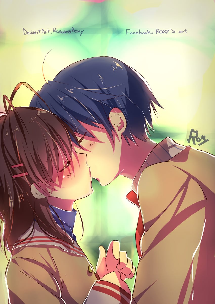 furukawa nagisa and okazaki tomoya (clannad) drawn by rossana-roxy