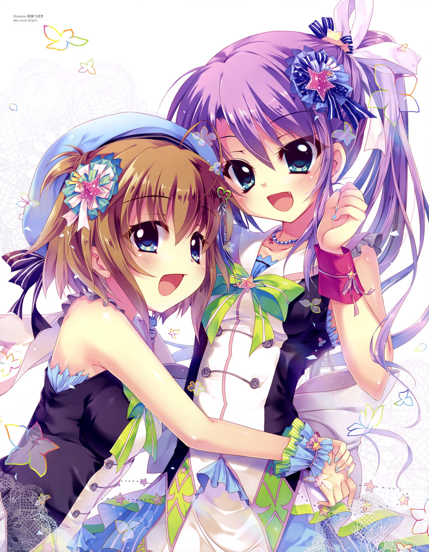 shikimiya mana and tsukisaka sayu (re:stage!) drawn by izumi_tsubasu