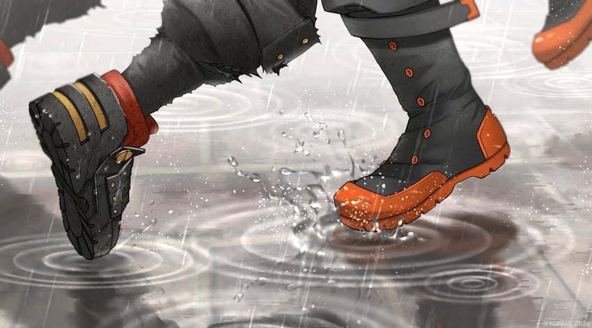midoriya izuku and bakugou katsuki (boku no hero academia) drawn by yorha_2b2e