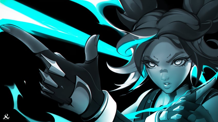 neon (valorant) drawn by excharny