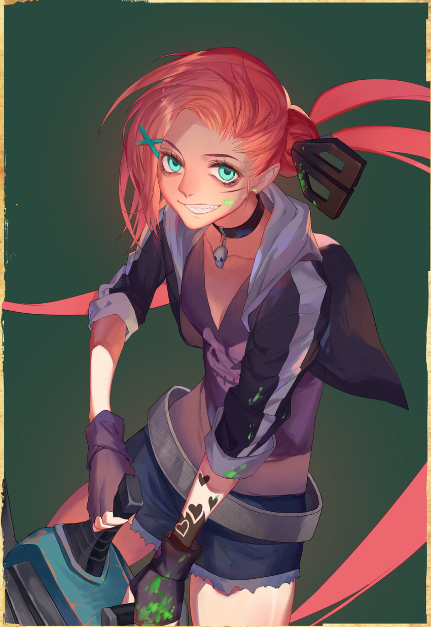 jinx and zombie slayer jinx (league of legends) drawn by dj.adonis