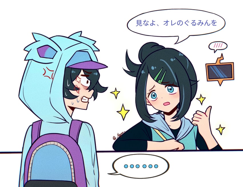 liko and nyabiko (pokemon and 2 more) drawn by alynn610