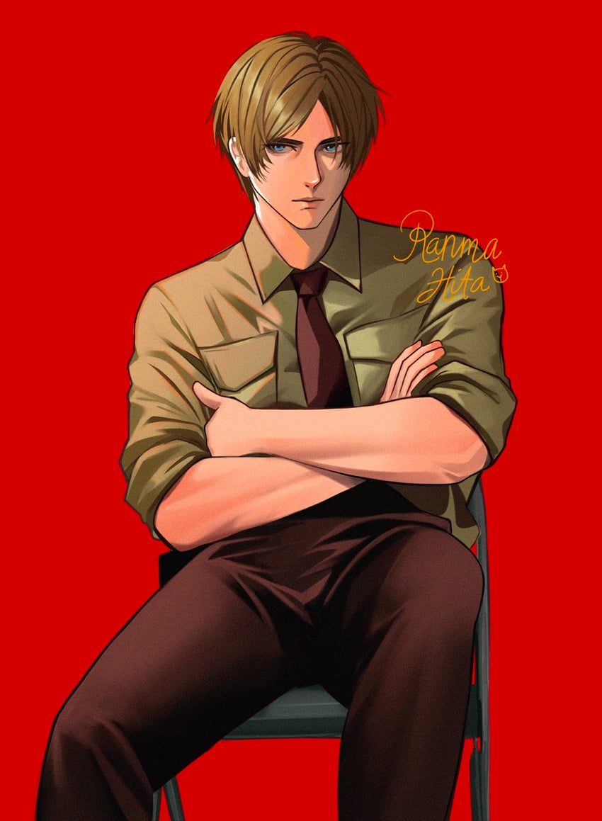 leon s. kennedy (resident evil and 1 more) drawn by ranma88hita