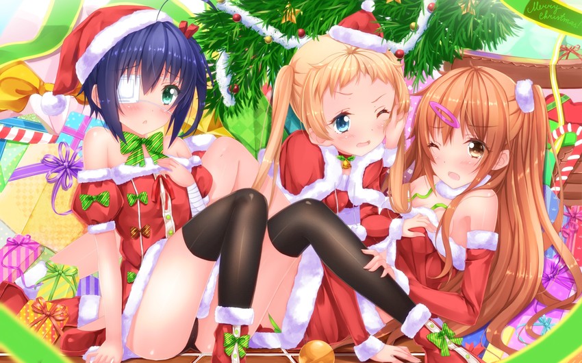 takanashi rikka, nibutani shinka, and dekomori sanae (chuunibyou demo koi ga shitai!) drawn by swordsouls
