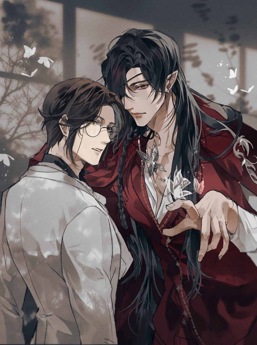 xie lian and hua cheng (tianguan cifu) drawn by ronpu_cooing