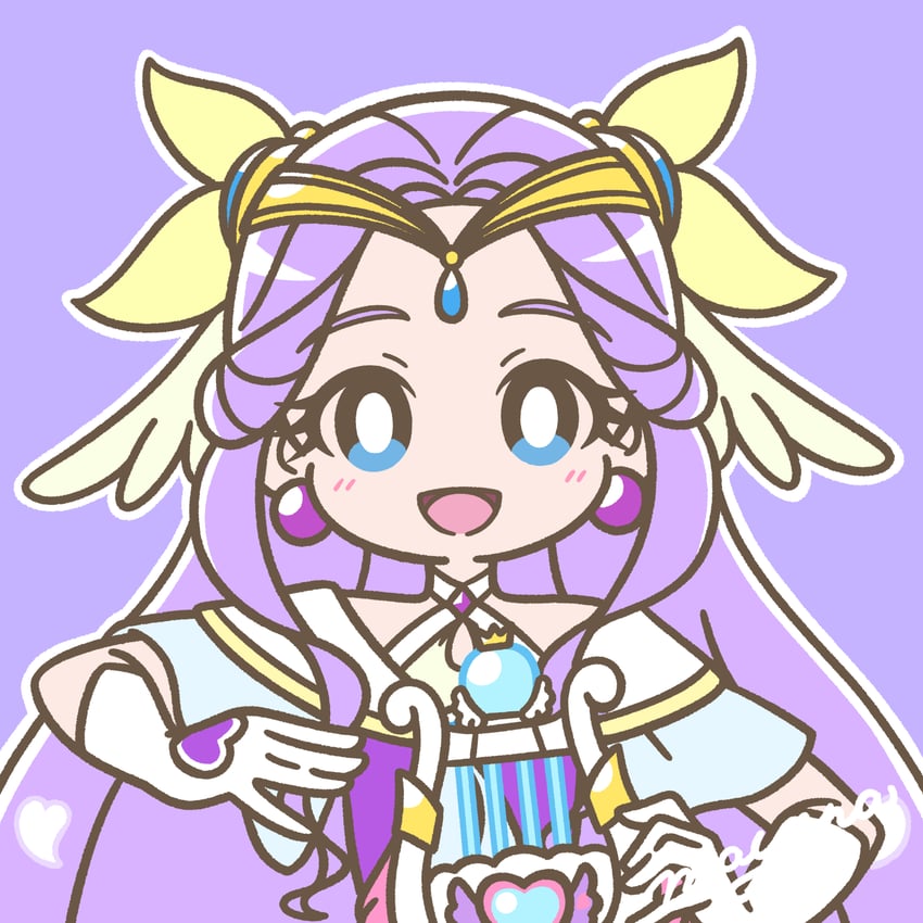 fuurin asumi and cure earth (precure and 1 more) drawn by mayena