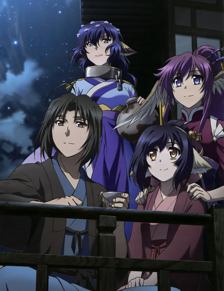 kuon, karulau, touka, and haku (utawarerumono and 1 more)