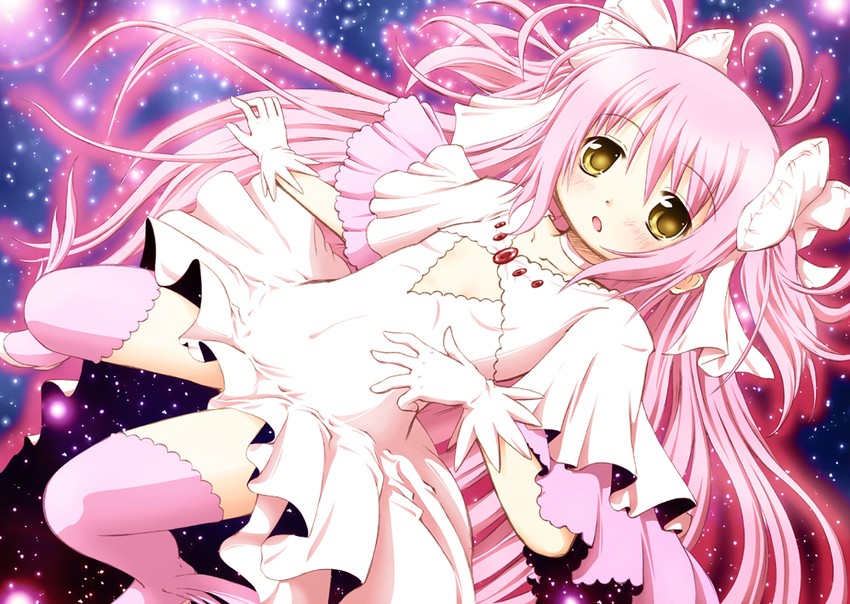 kaname madoka and ultimate madoka (mahou shoujo madoka magica) drawn by sakuraebi_chima
