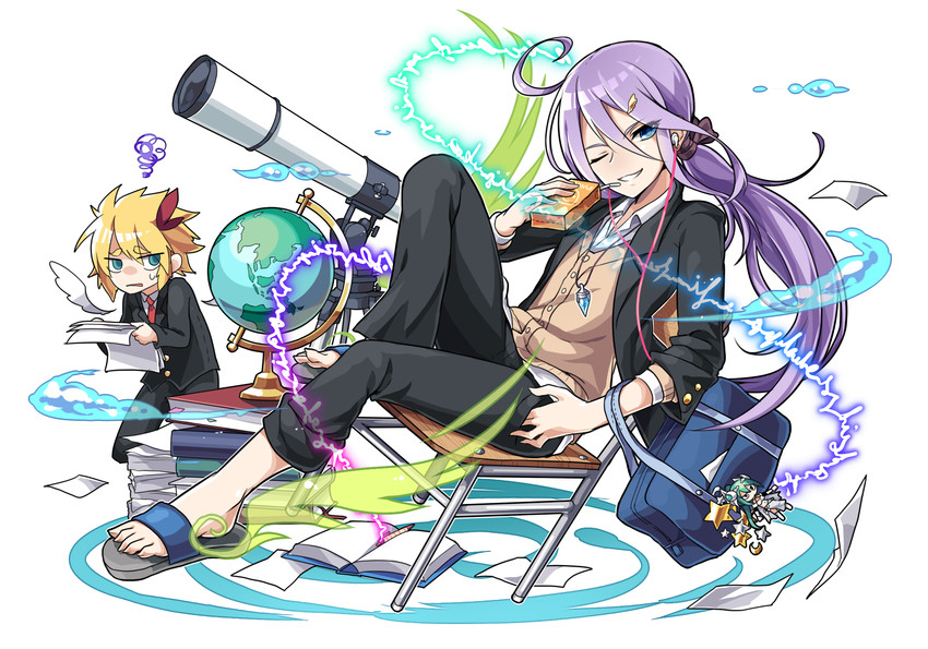 artemis, hermes, and apollo (puzzle & dragons) drawn by kozakura_(dictionary)