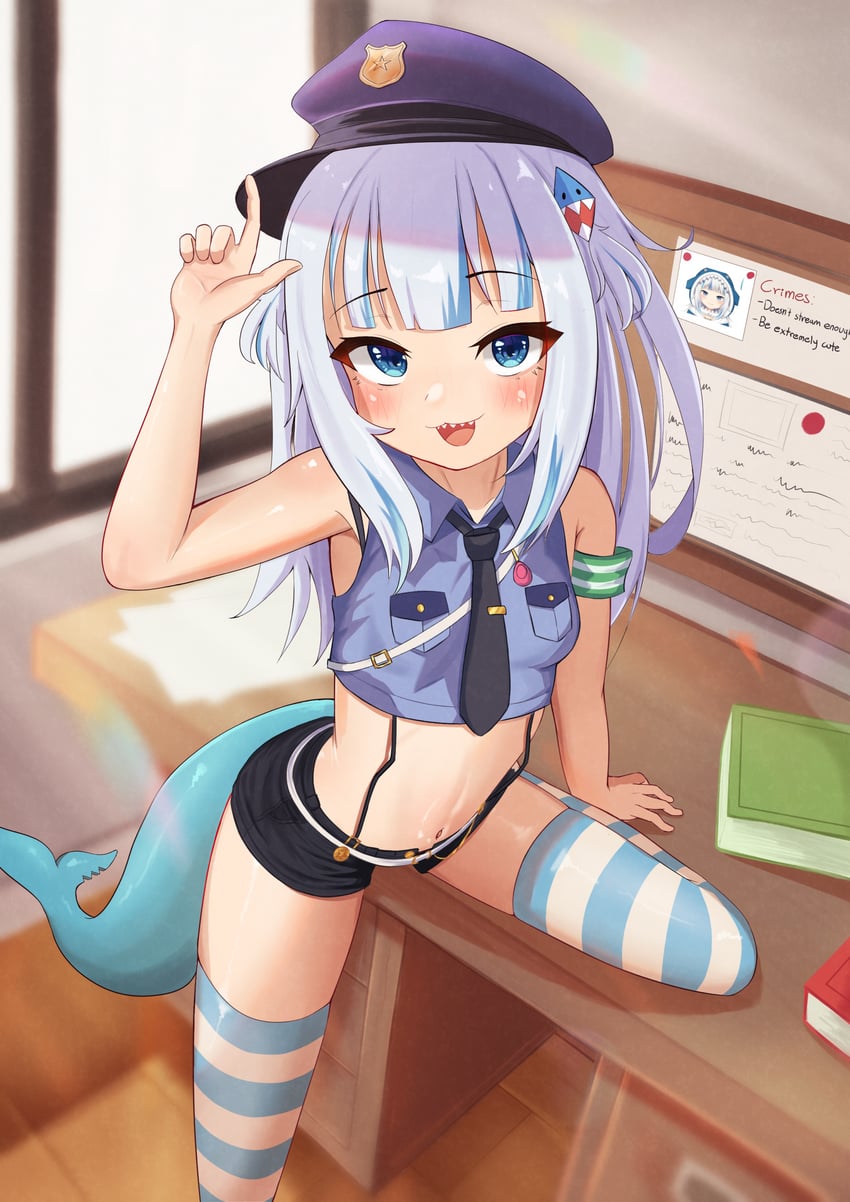 gawr gura (hololive and 1 more) drawn by kurohi_drw