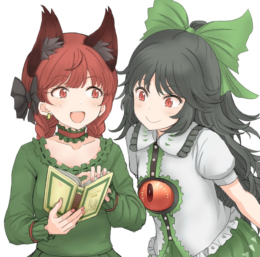 kaenbyou rin and reiuji utsuho (touhou) drawn by goto_tsukasa