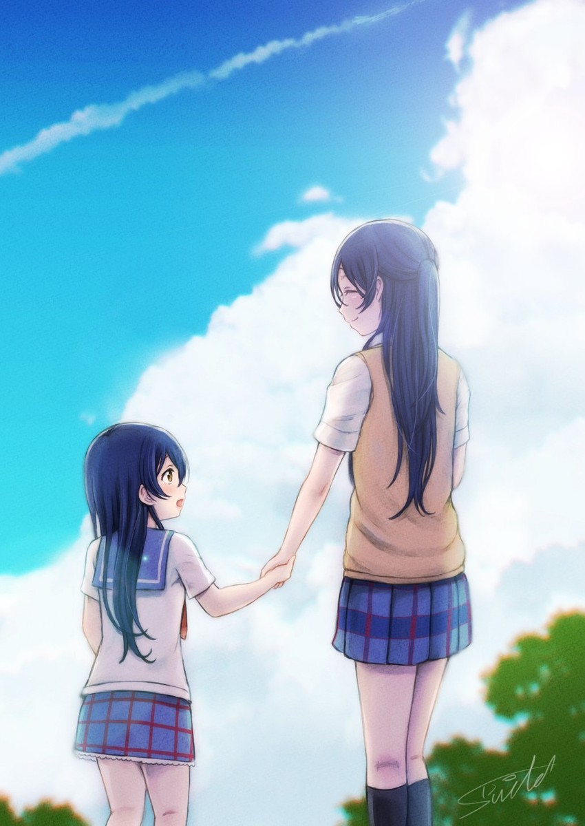 sonoda umi (love live! and 1 more) drawn by suito