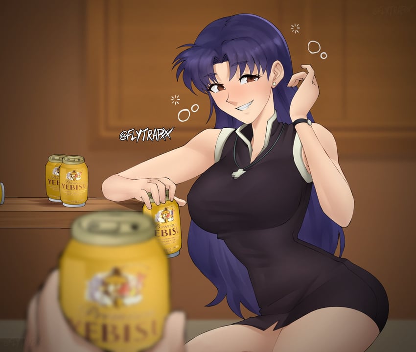 katsuragi misato (neon genesis evangelion) drawn by flytrapxx