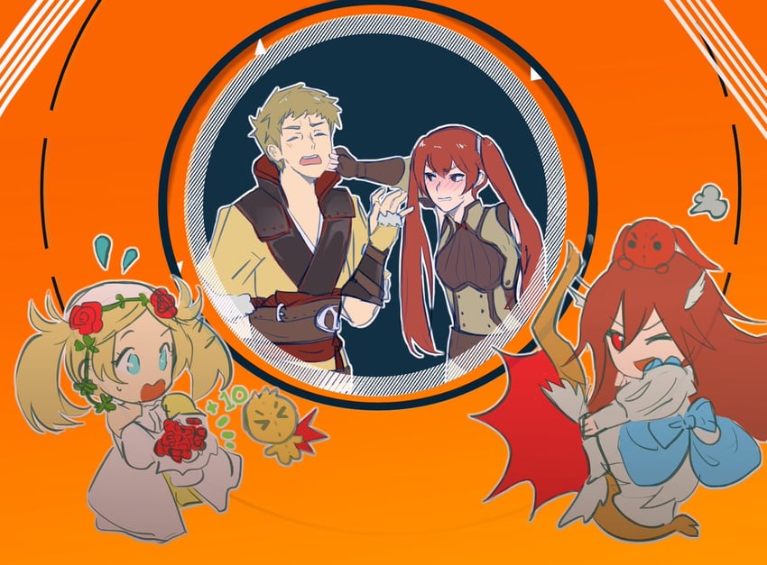 lissa, cordelia, severa, and owain (fire emblem and 3 more) drawn by pez_genial