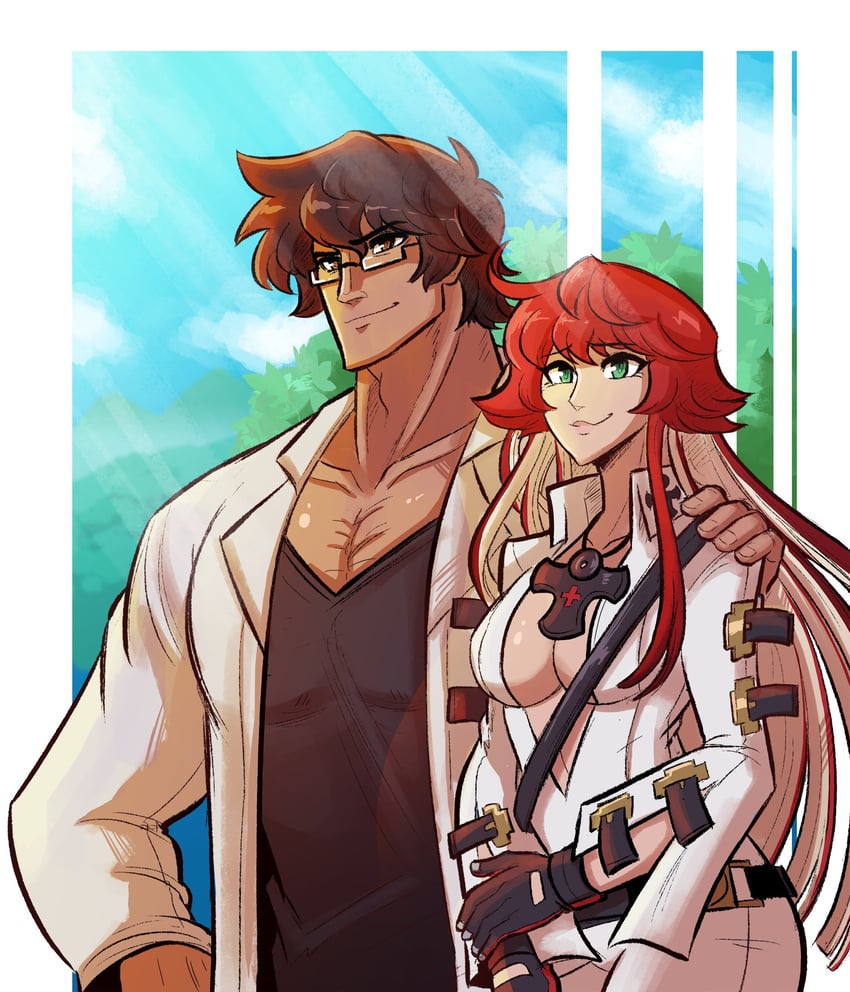 jack-o' valentine and sol badguy (guilty gear and 1 more) drawn by scruffyturtles